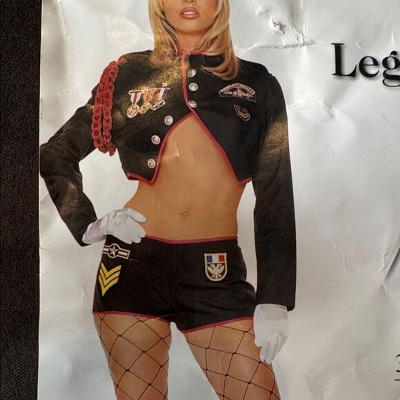 Leg Avenue Black Sexy Trooper Uniform Costume Halloween Cosplay Size L NEW *READ - Picture 9 of 14